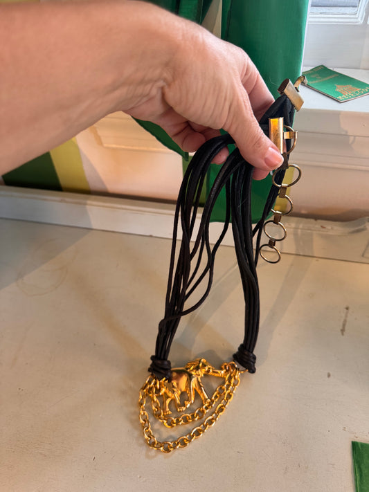 1980s elephant gold chain belt