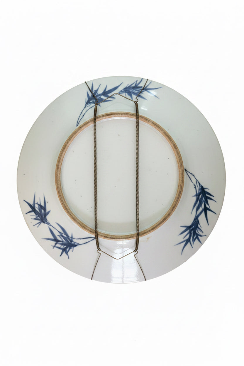 Vintage Japanese Blue & White Porcelain Wall Platter