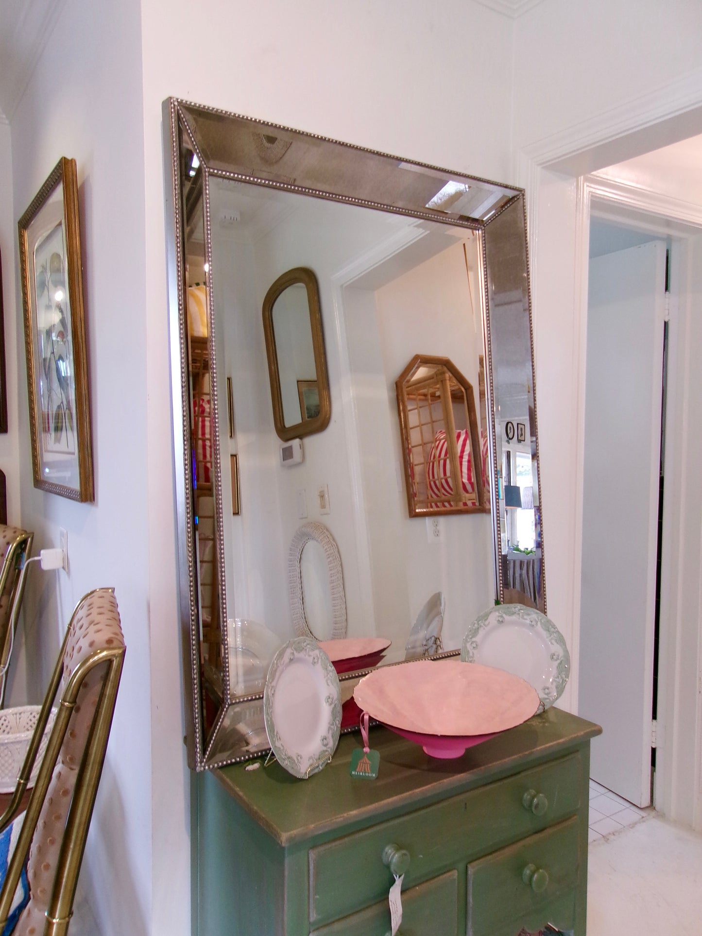 Large Beveled Smoked Mirror