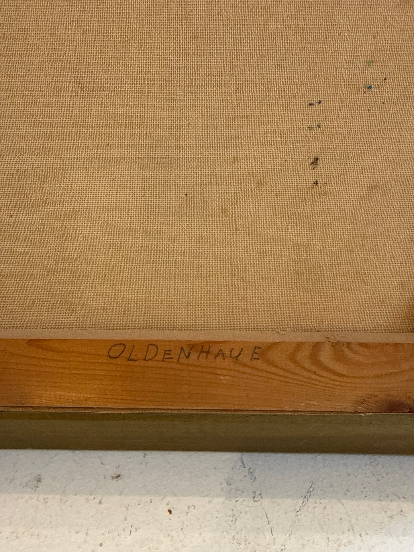 Vintage Oldenhave Paris Street Scene Oil Painting | Mid-Century Palette Knife Cityscape