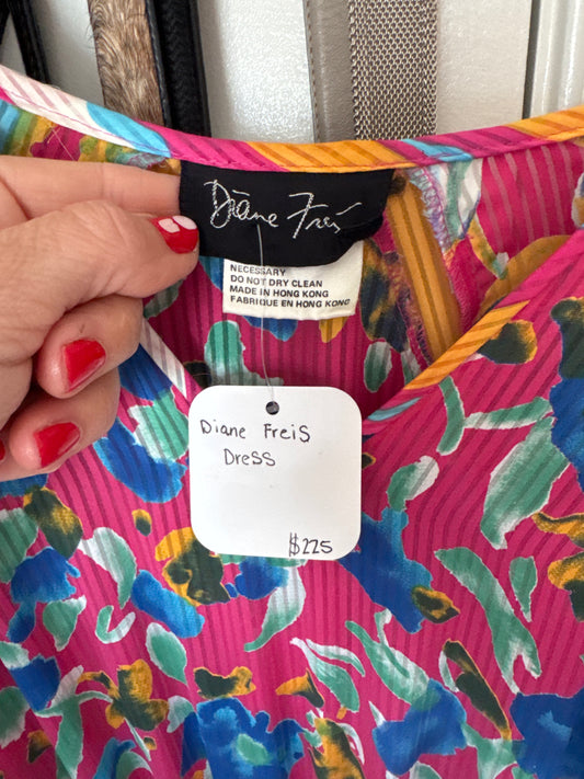 Diane freis colorful floral dress