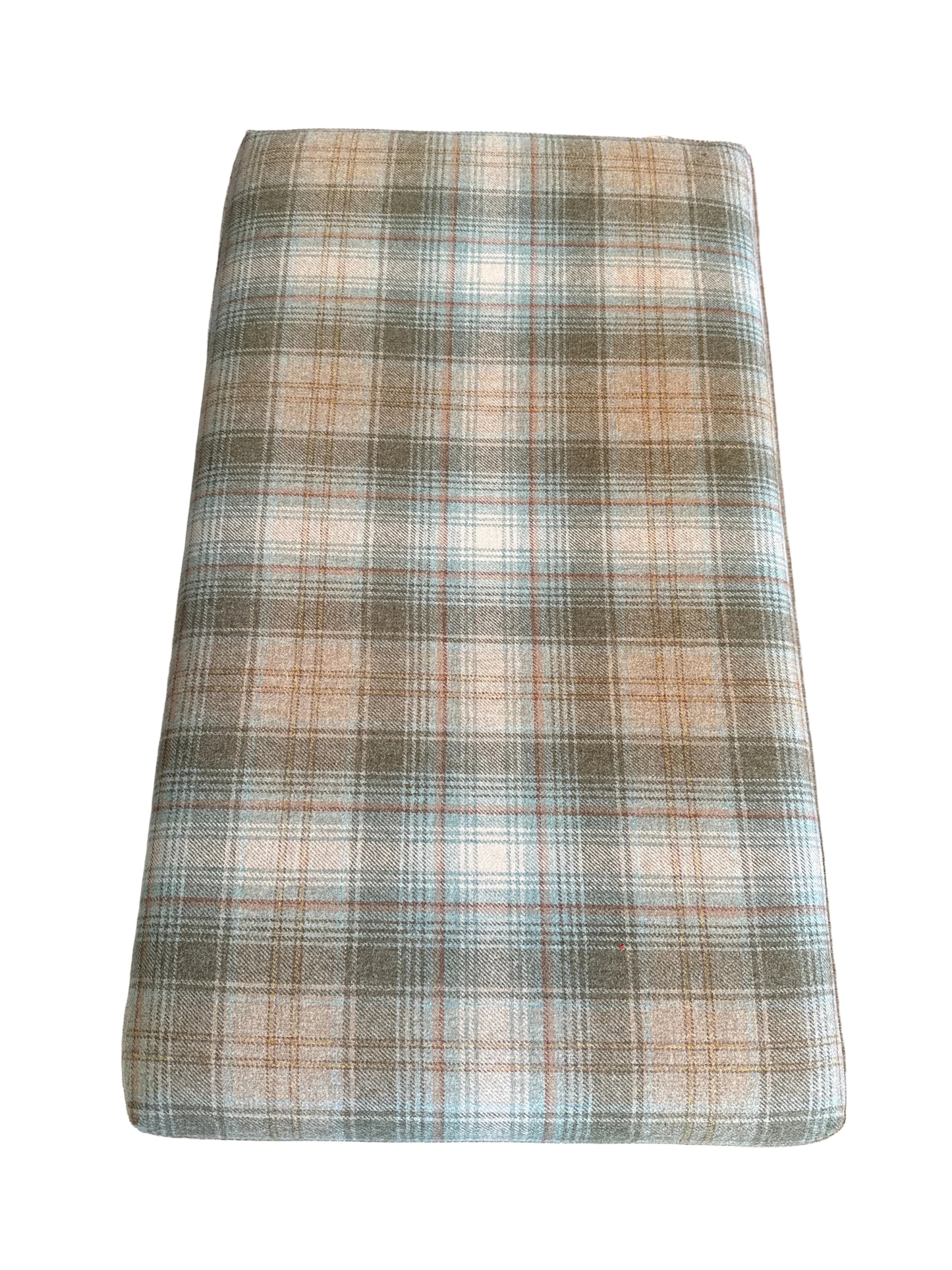 Vintage Plaid Upholstered Bench