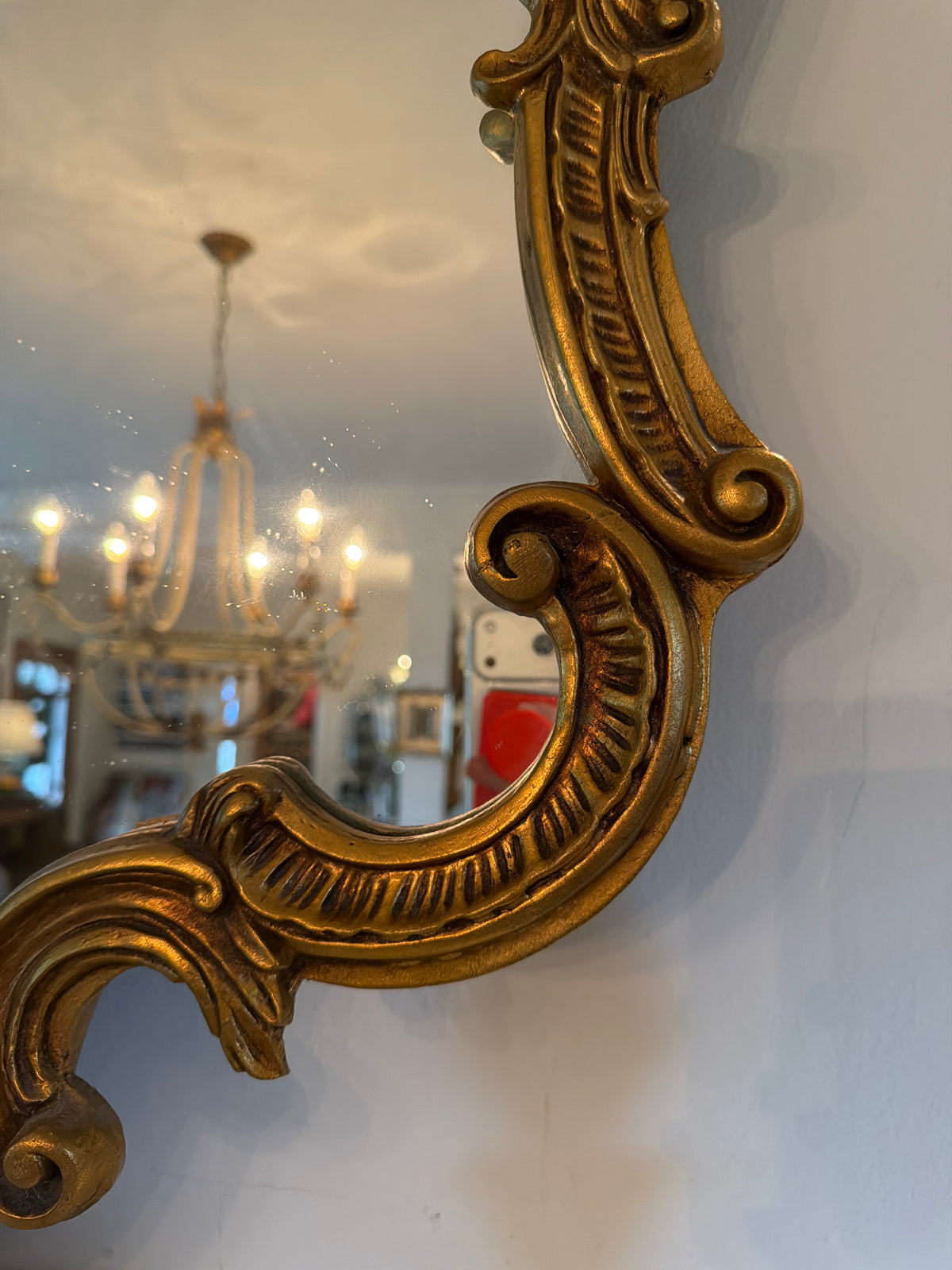 Vintage Ornate Giltwood Wall Mirror