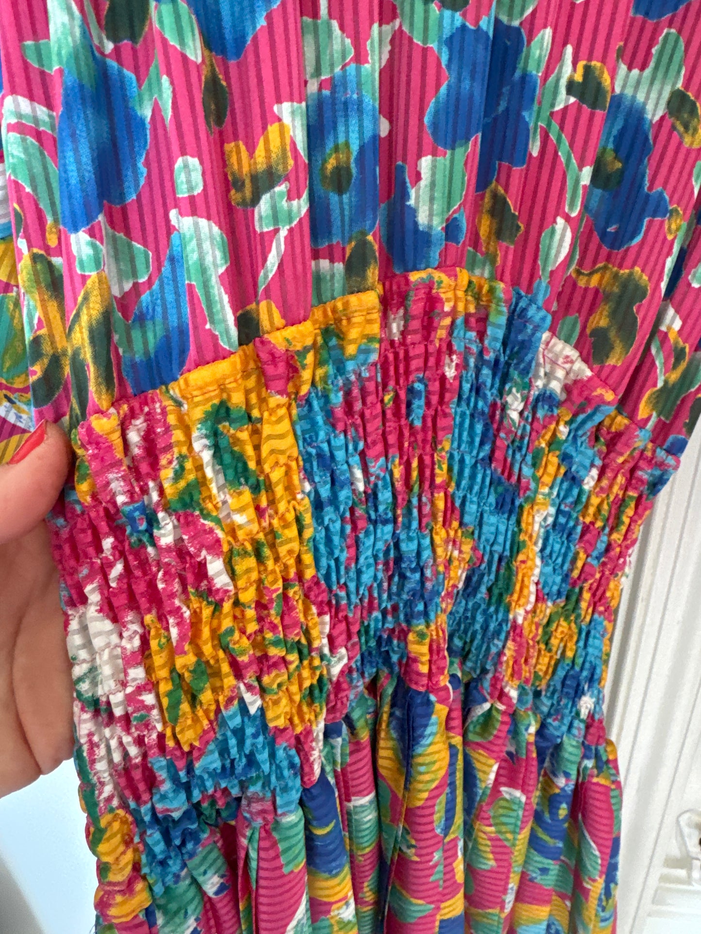 Diane freis colorful floral dress