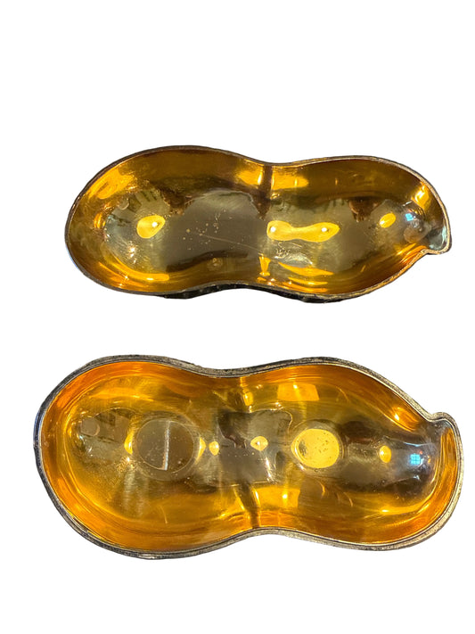 Vintage F.B. Rogers Silver Co Peanut Dish Mid-Century Trinket Box Made in Japan