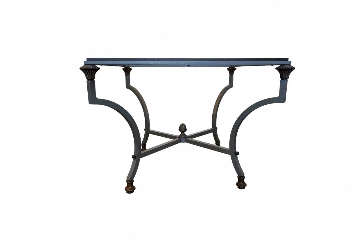 Pair of Neoclassical Maison Jansen Style Glass Top Coffee/Side Tables