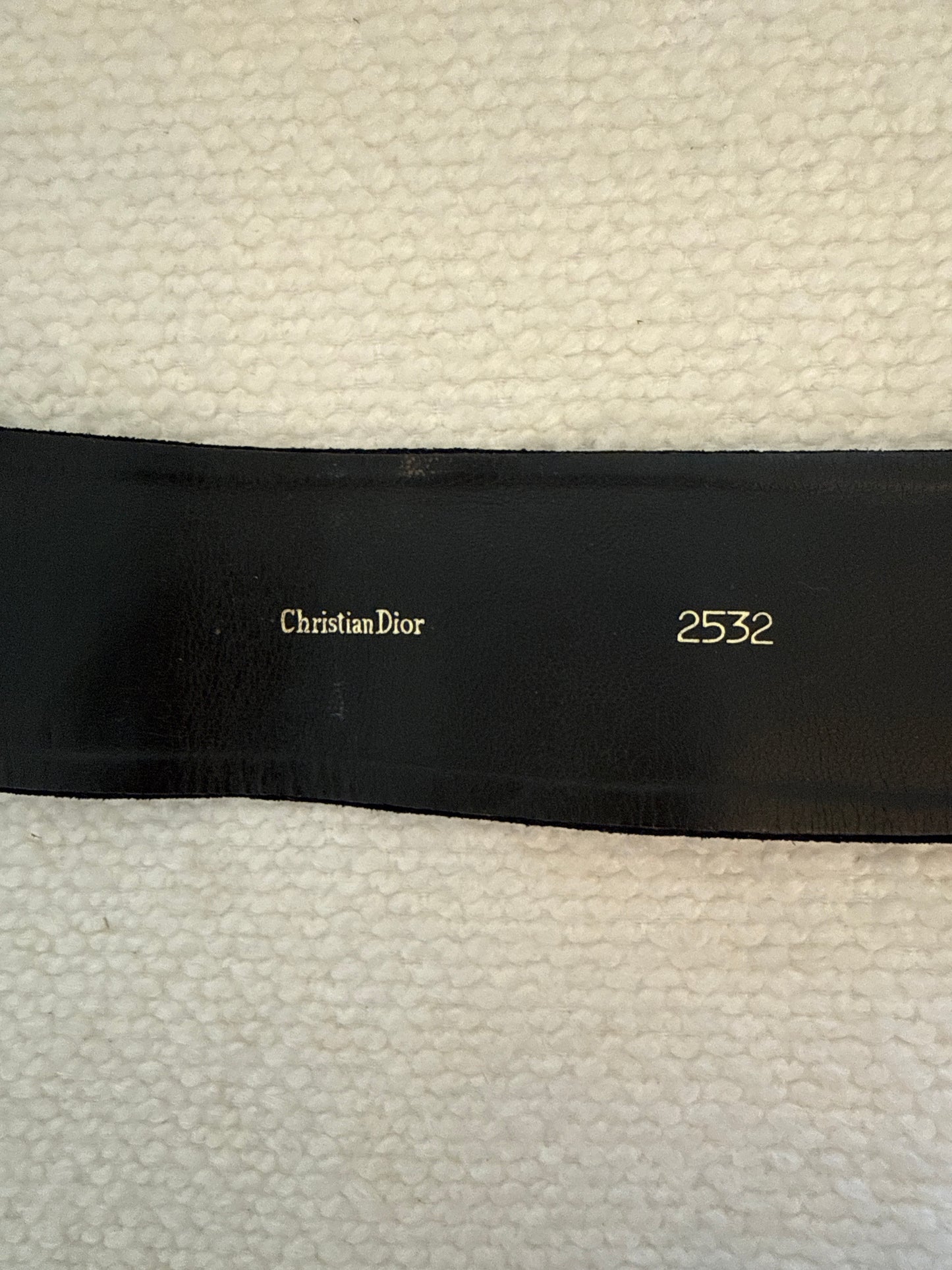 Navy Suede Christian Dior belt