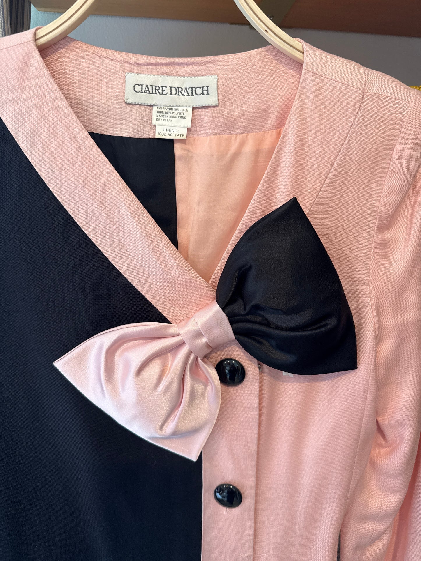 Clare Dratch 1980’s linen two tone dress