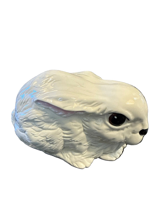 Vintage Glossy Ceramic Bunny Figurine