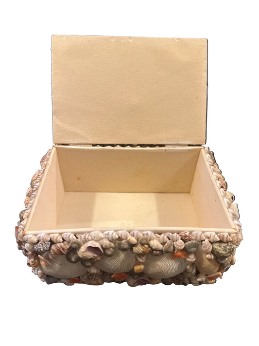 Vintage Shell-Encrusted Decorative Box