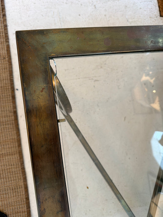 Vintage Brass & Glass Coffee Table