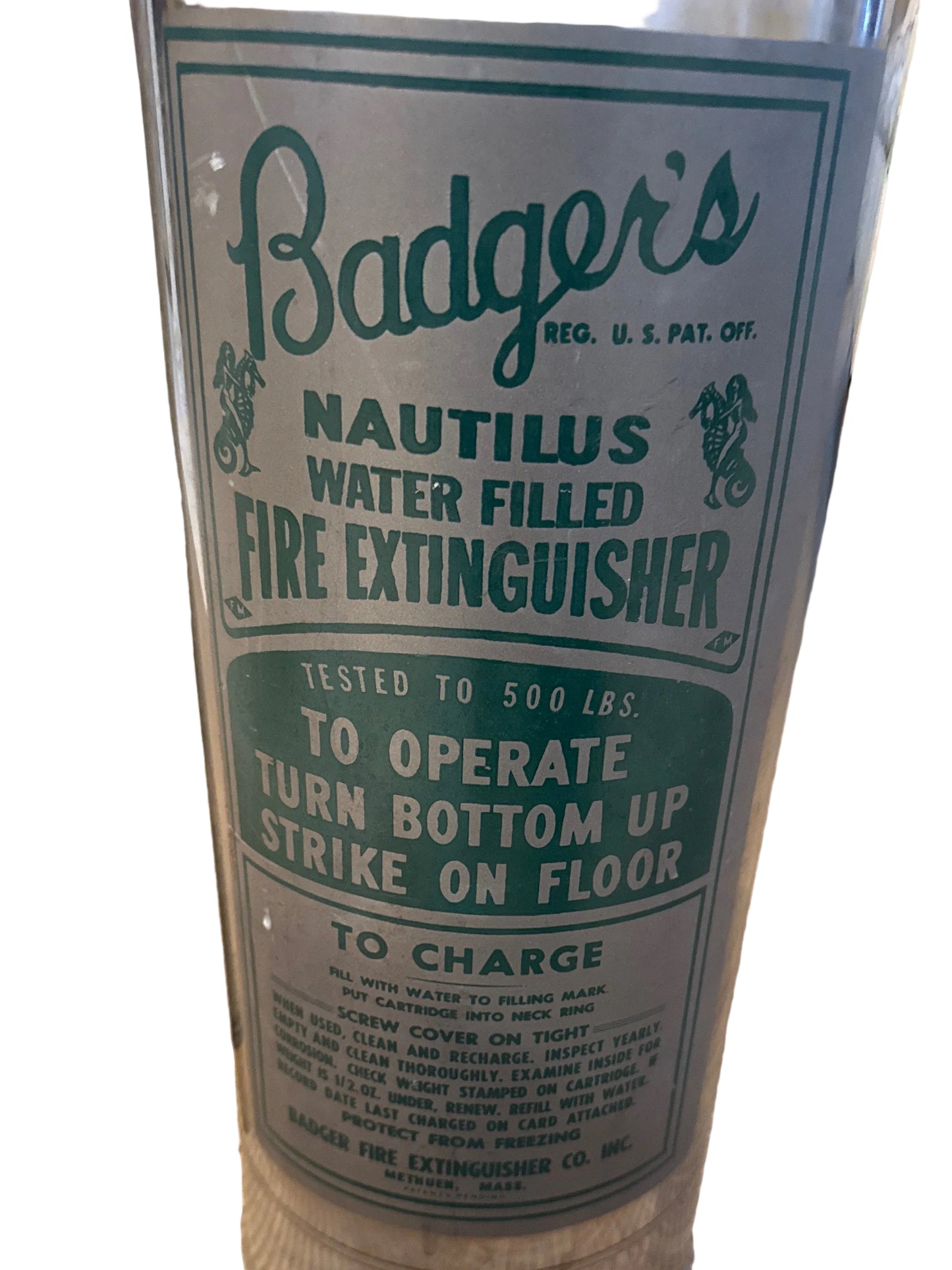 Vintage Badger fire extinguisher