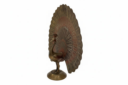 Vintage Brass Peacock