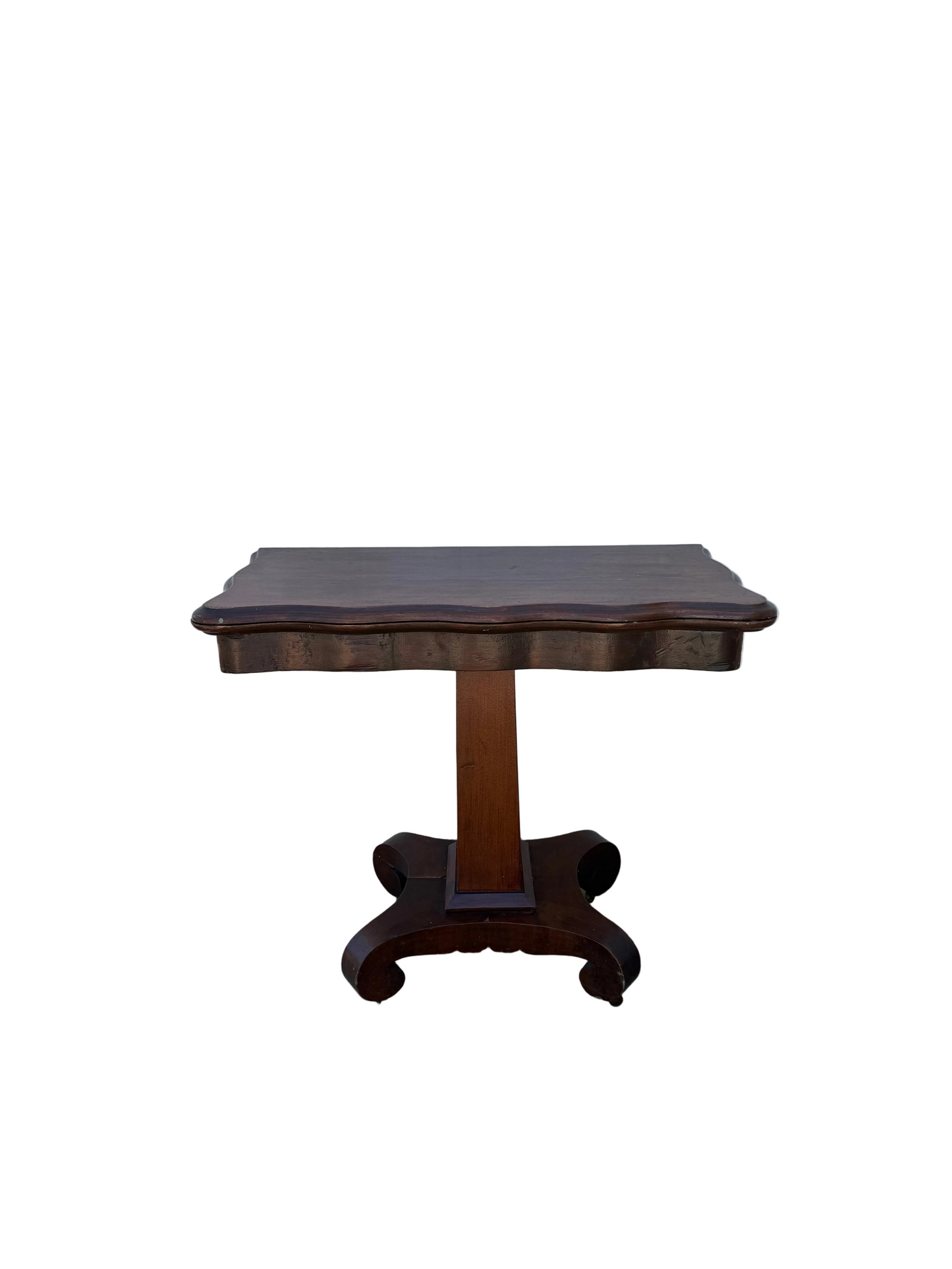 Vintage Mahogany Drop-Leaf Table on Casters