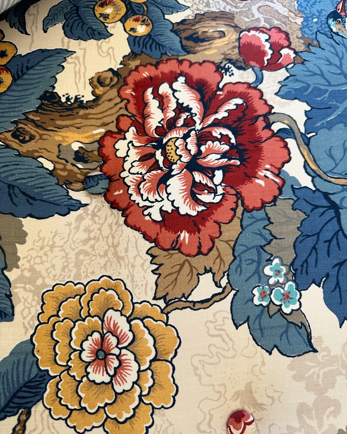 Chinoiserie vintage MCM sofa