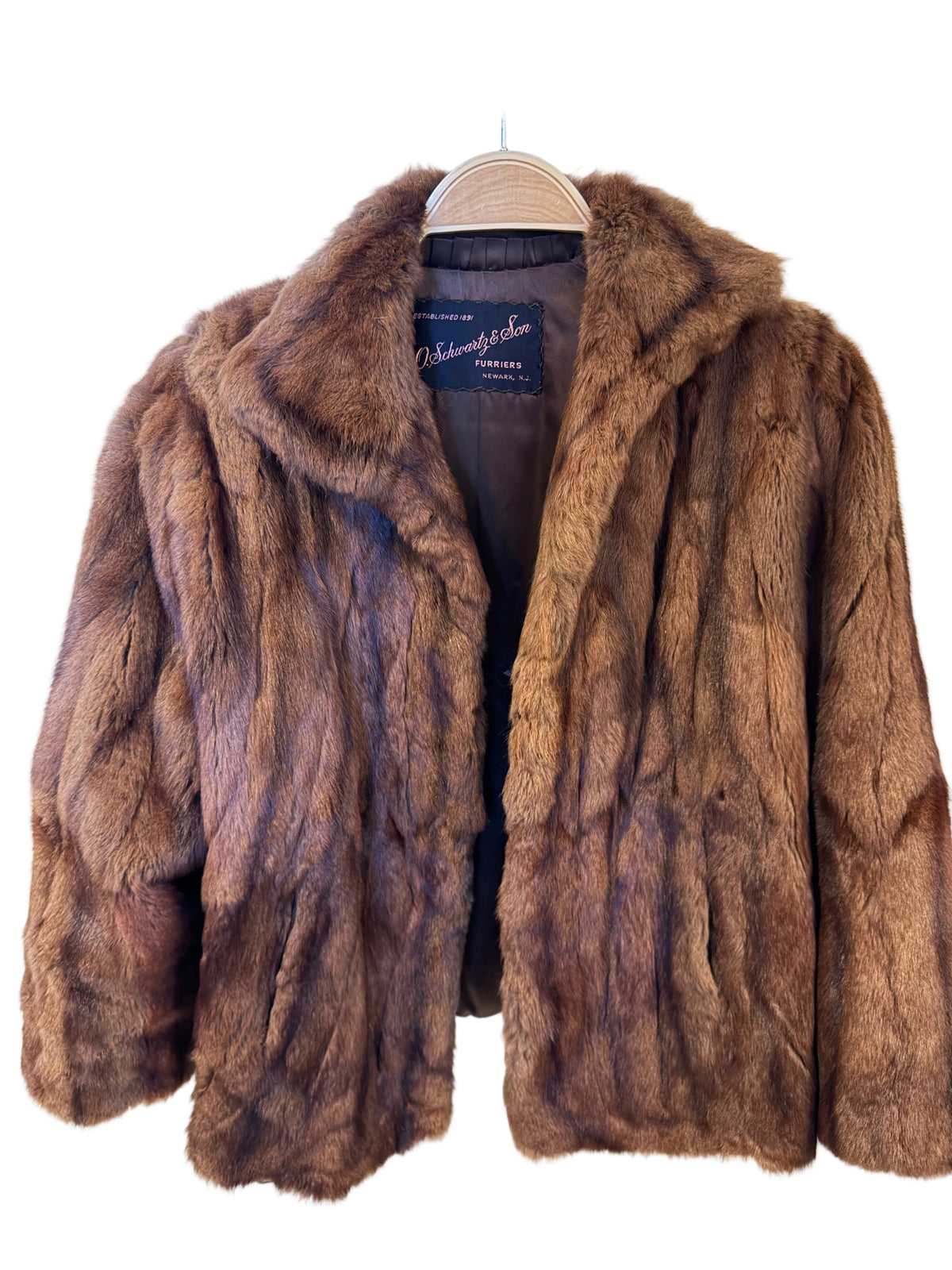 Vintage Montaldo’s Genuine Mink Fur Jacket | Caramel Brown