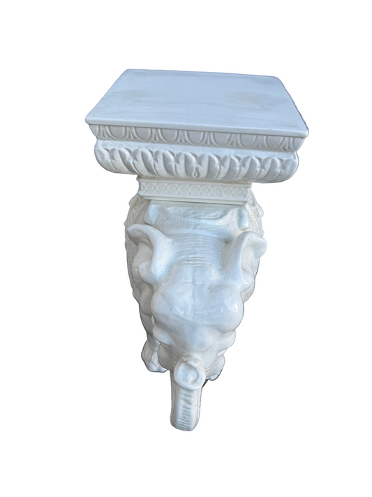 Vintage white Elephant Garden Stool / Side Table