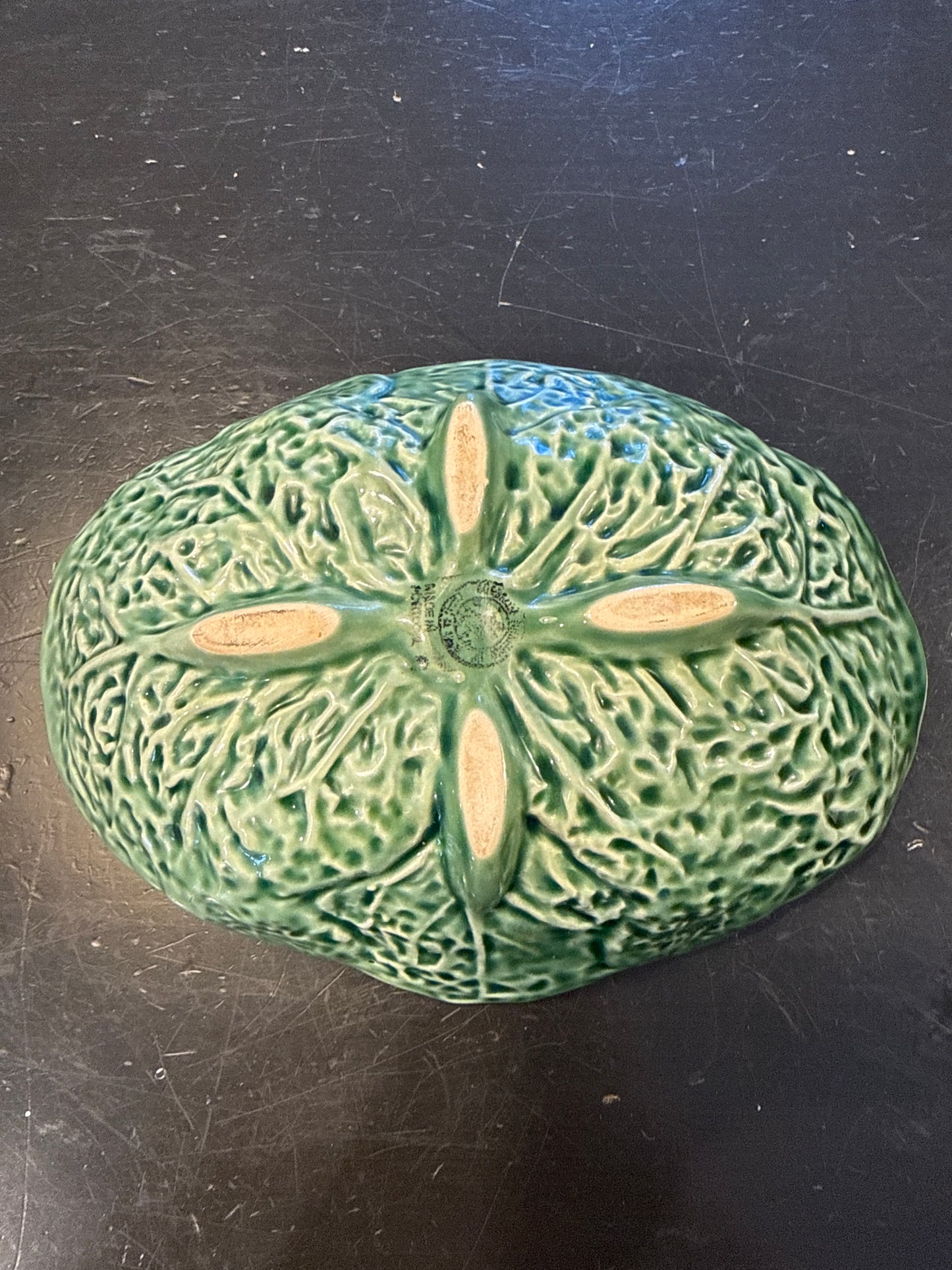 Bordallo Pinheiro Portuguese Cabbage Leaf Serving Dish