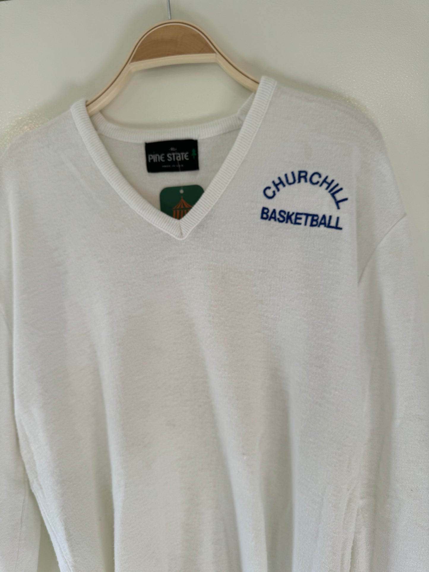 Vintage 1980s Winston Churchill high school basketball sweater