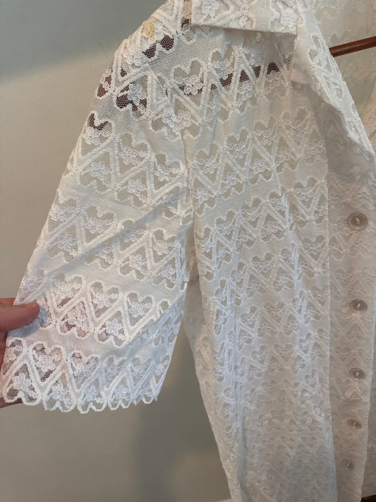 Vintage lace summer beach cover-up