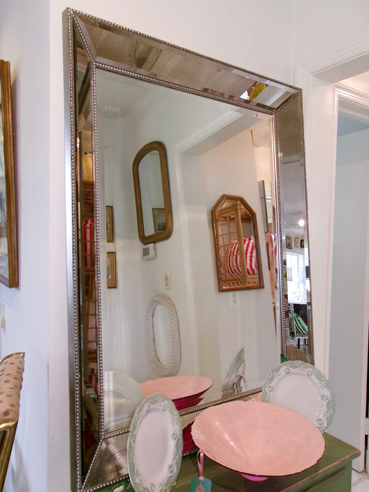 Large Beveled Smoked Mirror