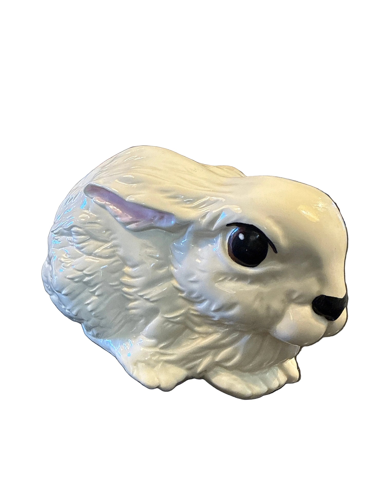 Vintage Glossy Ceramic Bunny Figurine