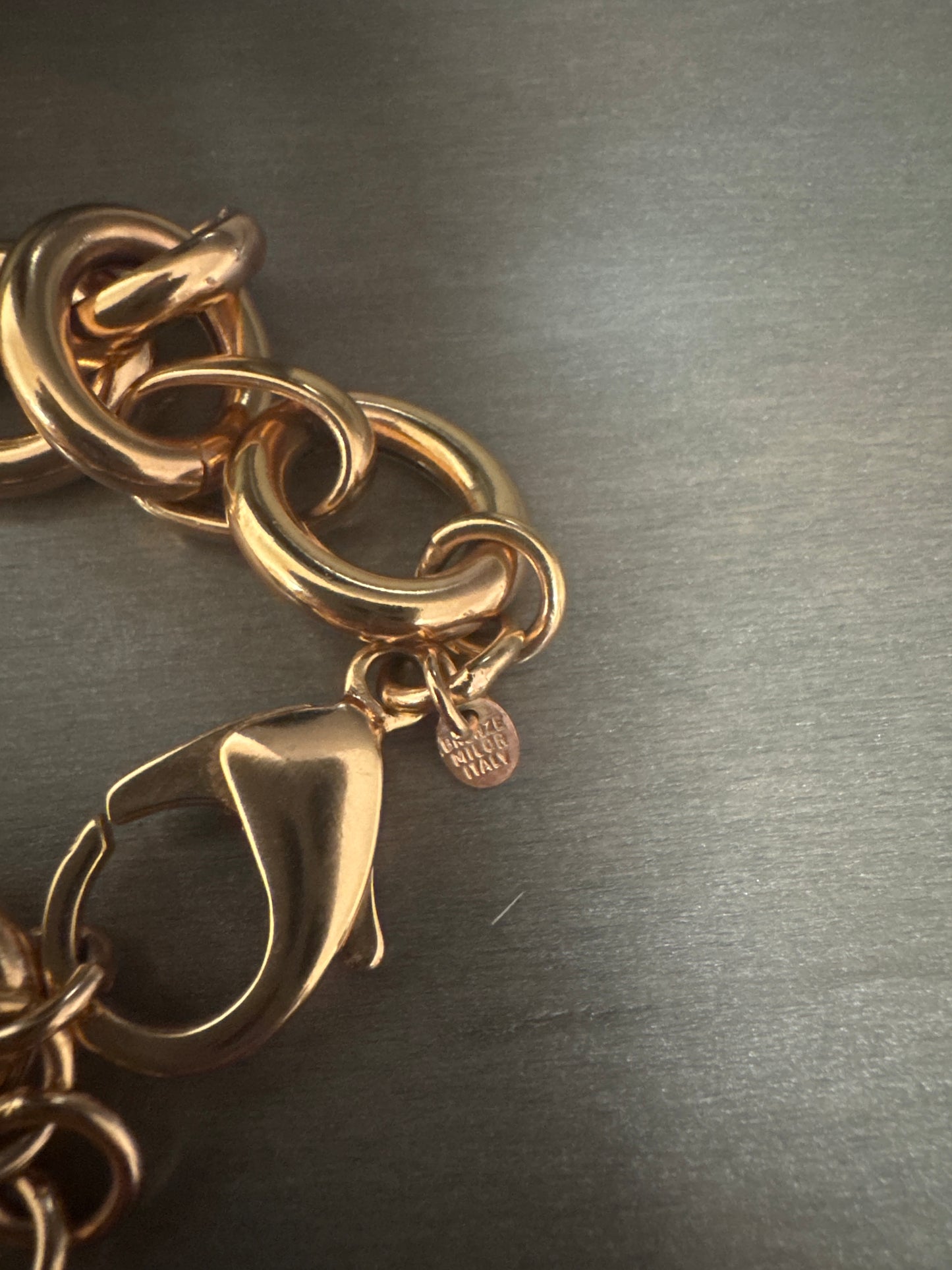 Vintage Milor Italy gold plated chain link