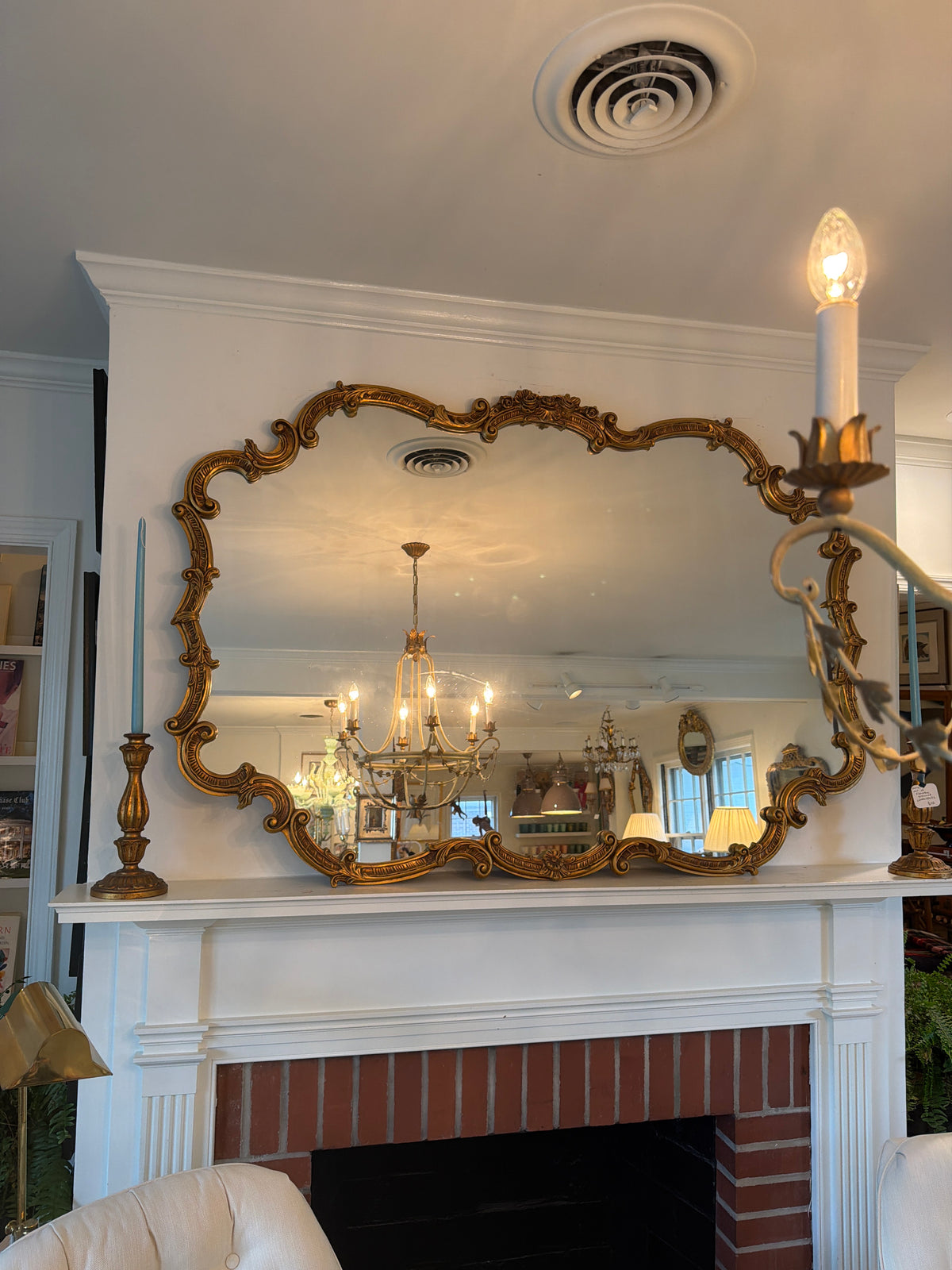 Vintage Ornate Giltwood Wall Mirror