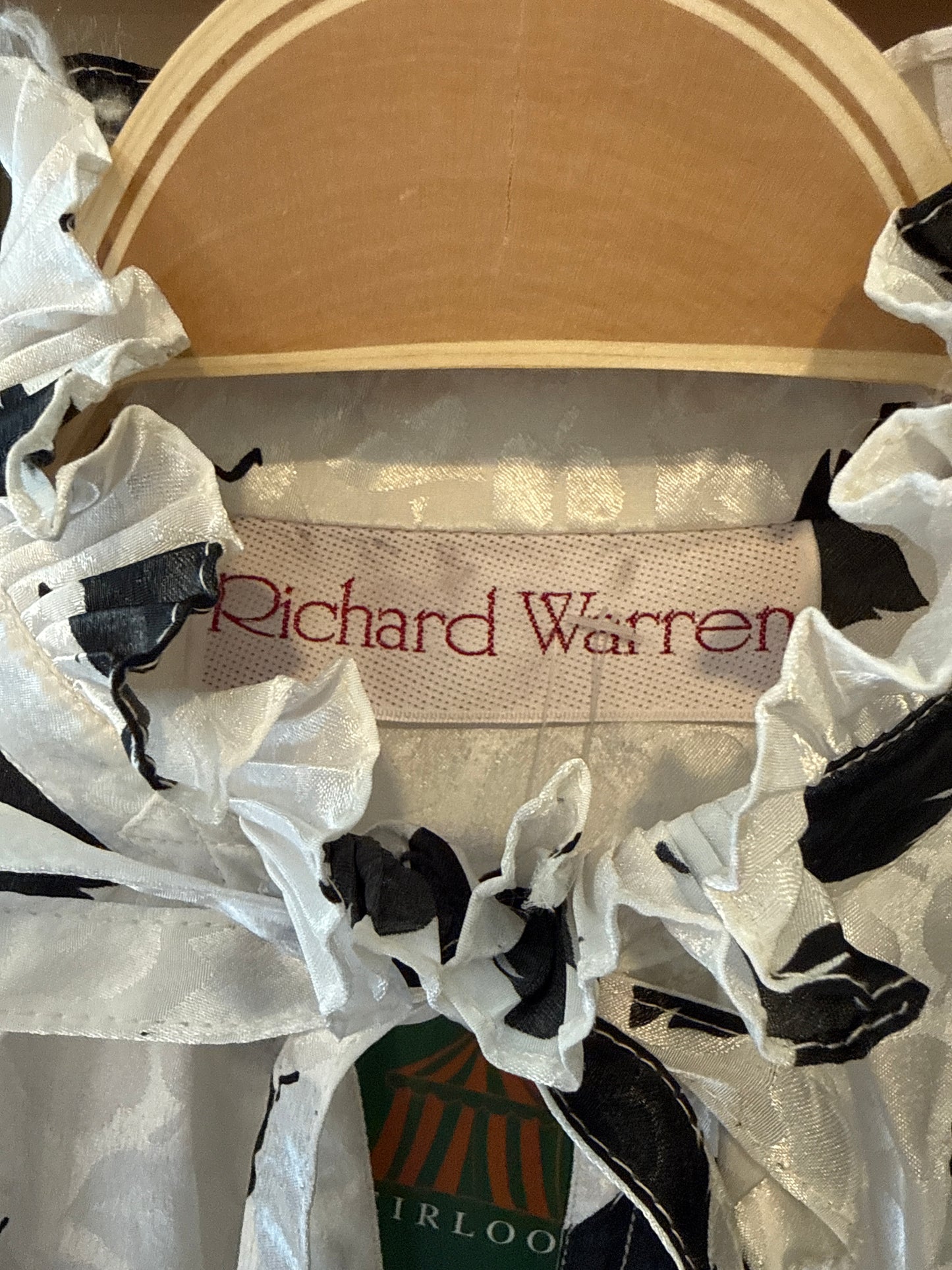 Richard Warren Black/White ruffled dress