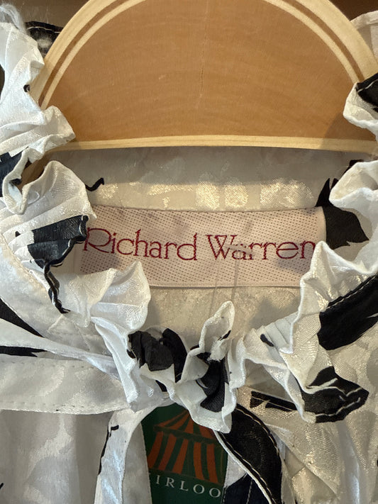 Richard Warren Black/White ruffled dress