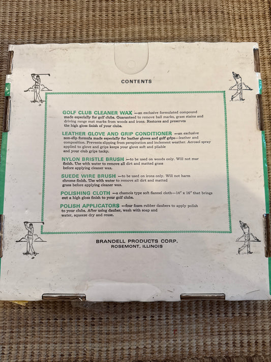 Vintage 19th Hole Club Care Kit | Complete Golf Cleaning Set in Original Packaging