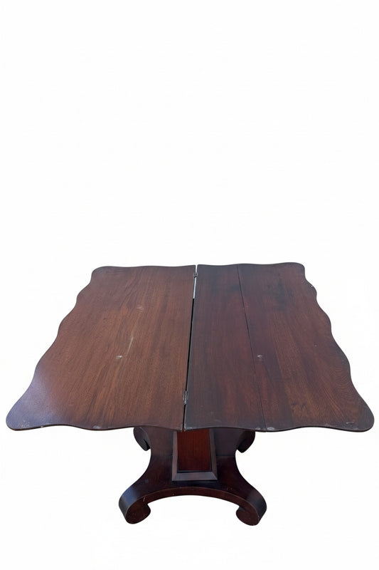 Vintage Mahogany Drop-Leaf Table on Casters