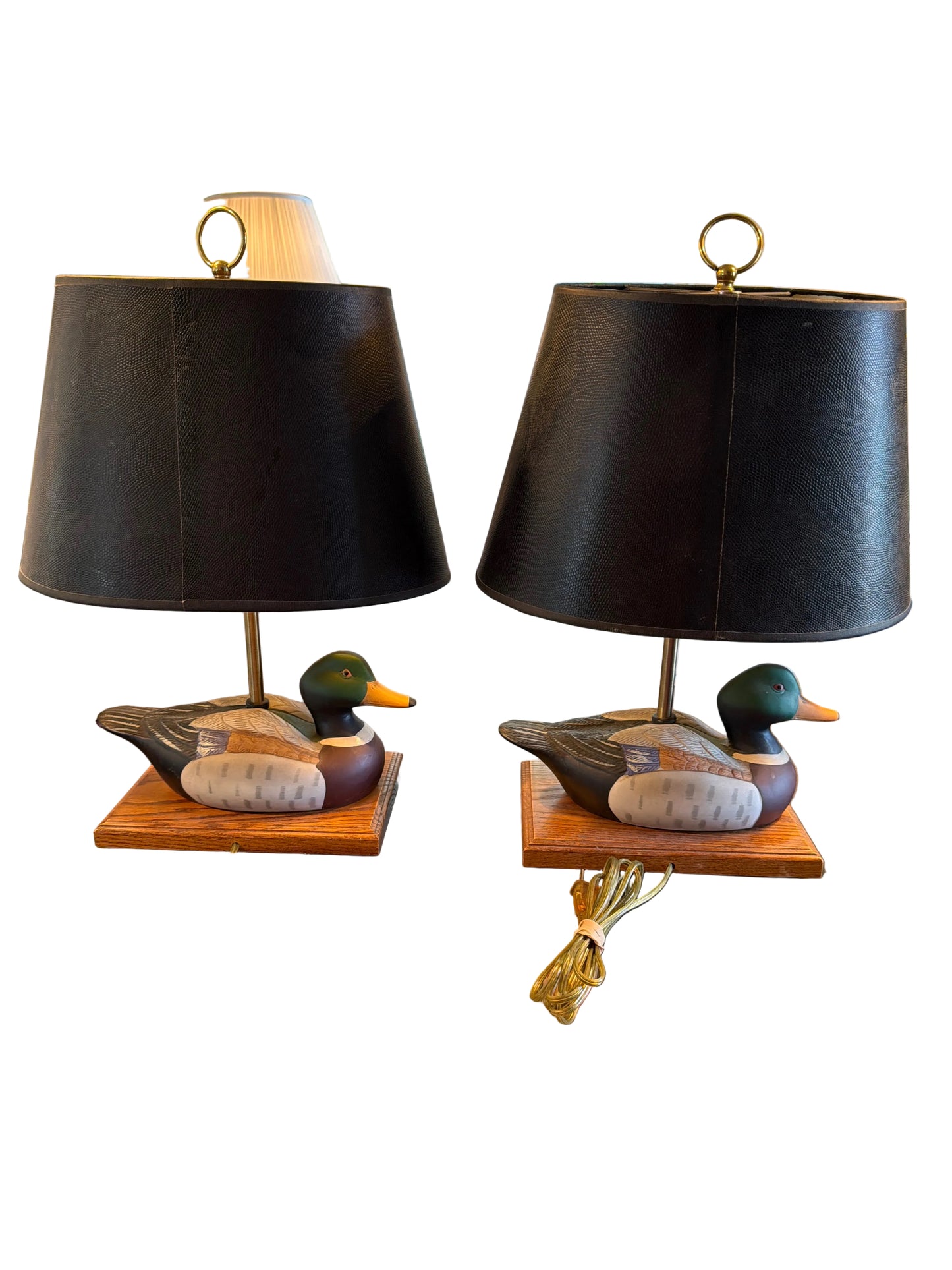 Pair of Vintage Mallard Duck Table Lamps | Made in Taiwan
