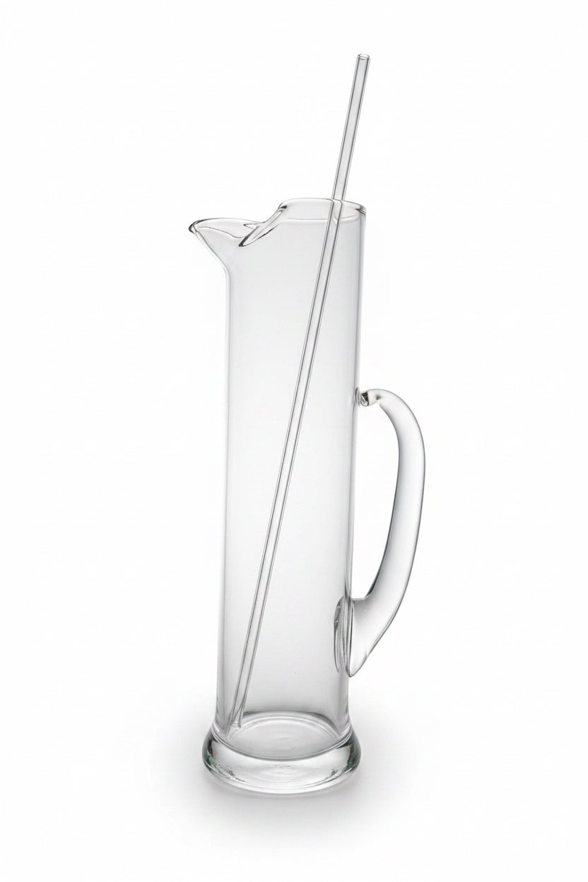 Mid-century modern glass martini pitcher
