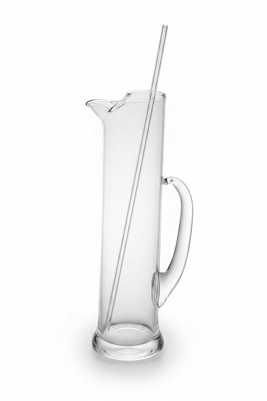 Mid-century modern glass martini pitcher