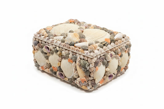 Vintage Shell-Encrusted Decorative Box