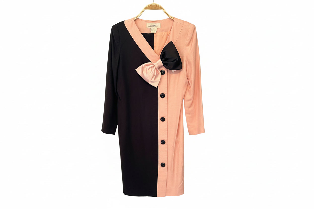 Clare Dratch 1980’s linen two tone dress