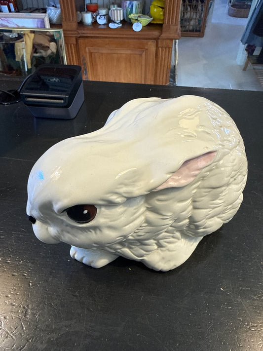 Vintage Glossy Ceramic Bunny Figurine