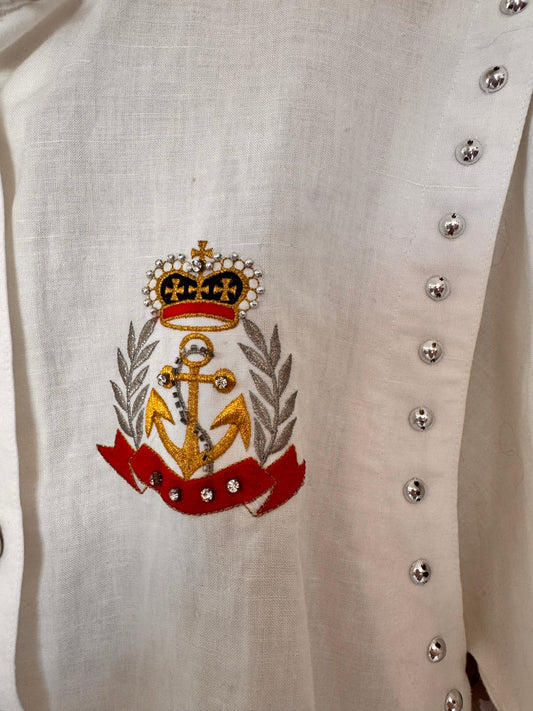 Vintage yacht rock dream linen button down