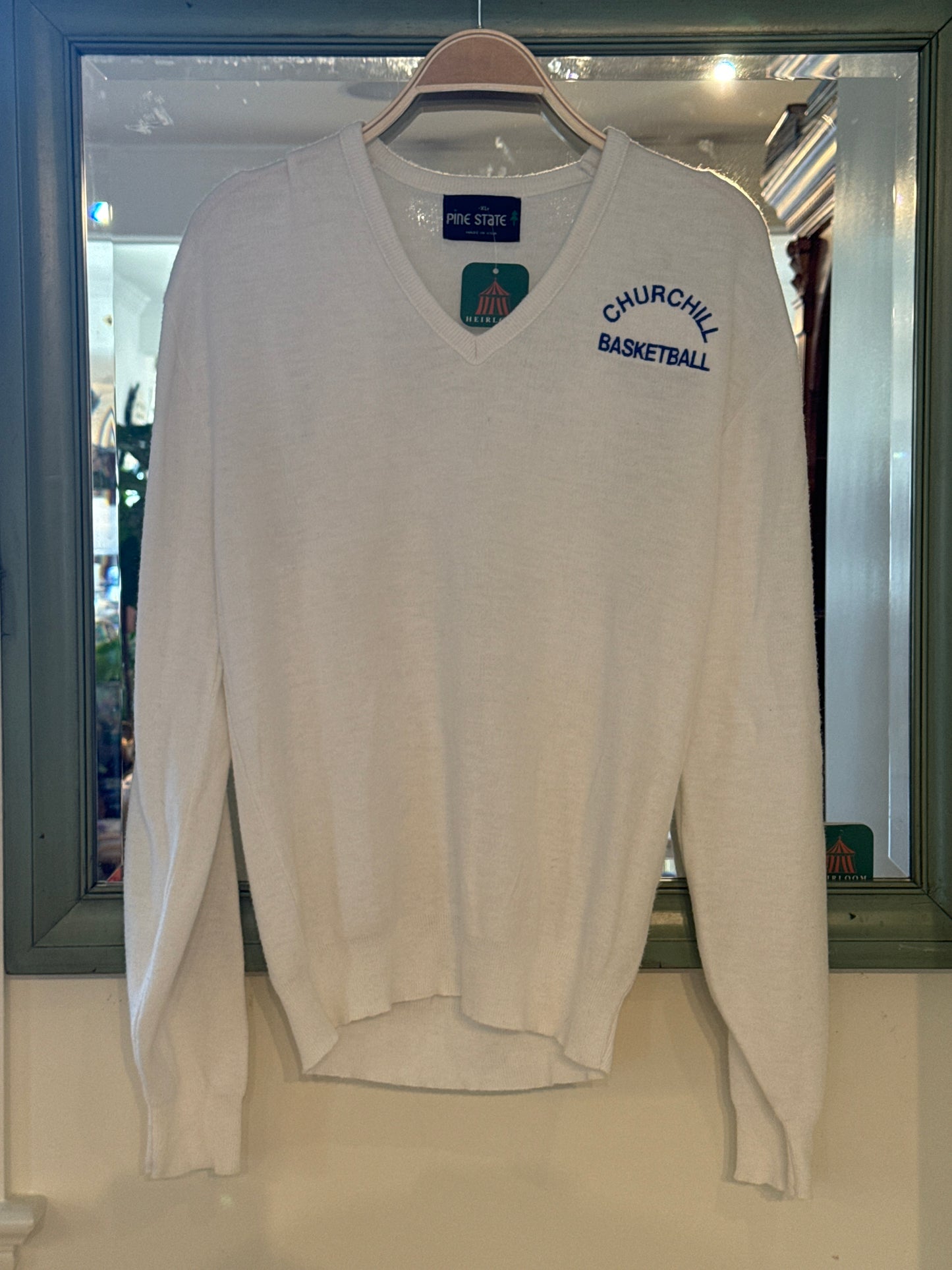 Vintage 1980s Winston Churchill high school basketball sweater