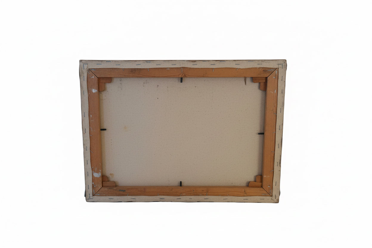 Vintage Mid Century Abstract Painting | Large Colorful Modernist Wall Art | 1970s