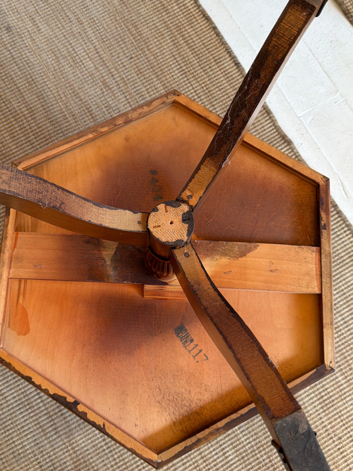 Vintage Two-Tier Pedestal Side Table