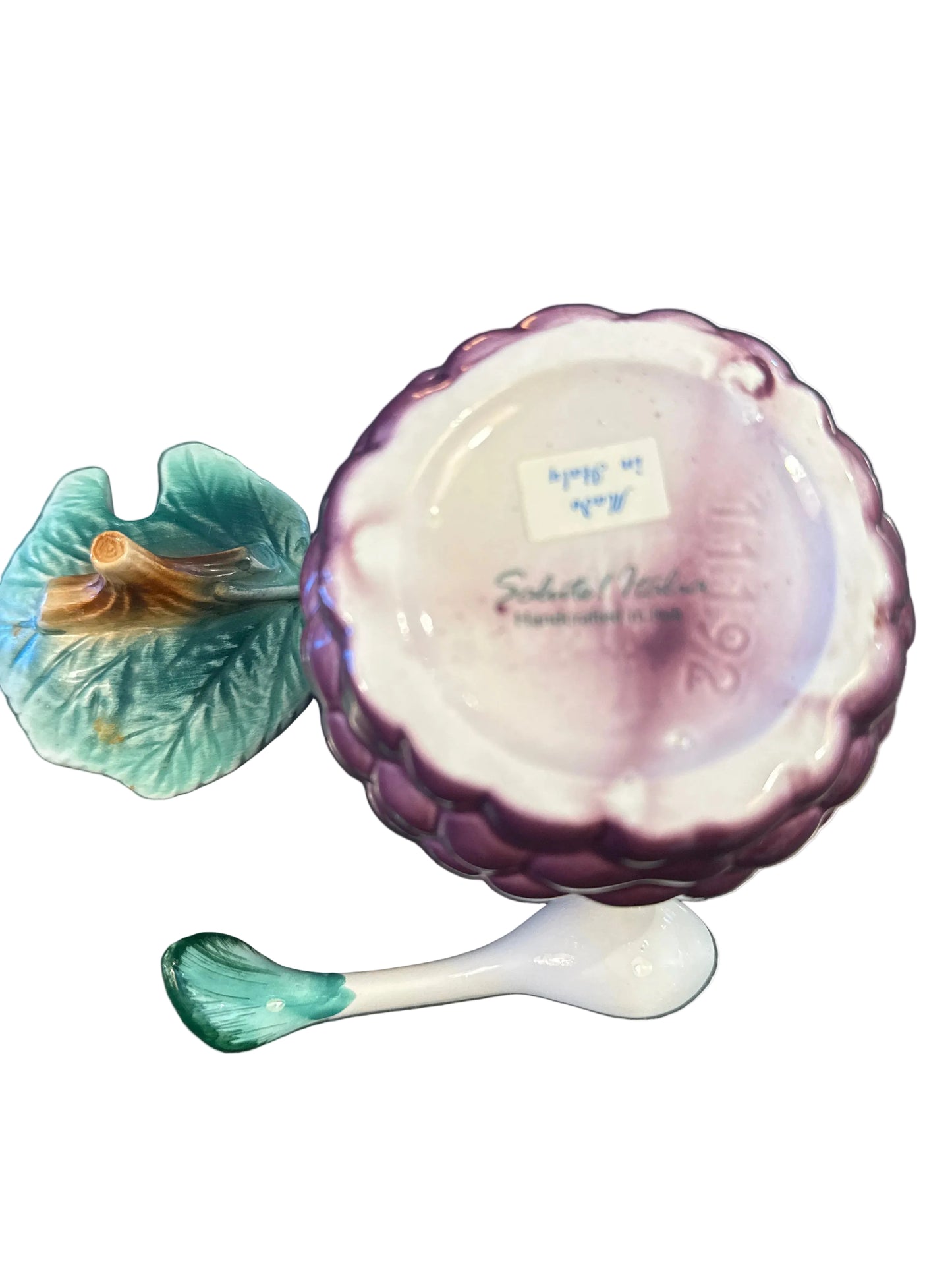 Vintage Italian Grape Jam Jar with Lid & Spoon