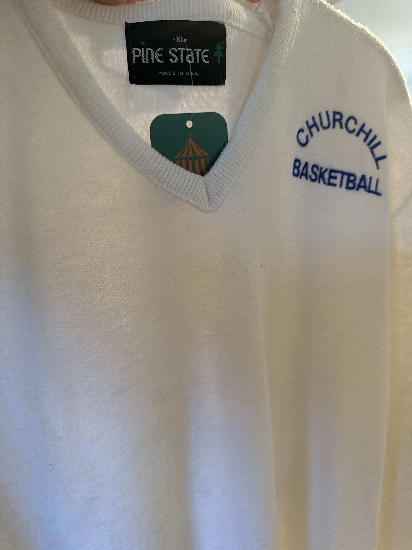Vintage 1980s Winston Churchill high school basketball sweater