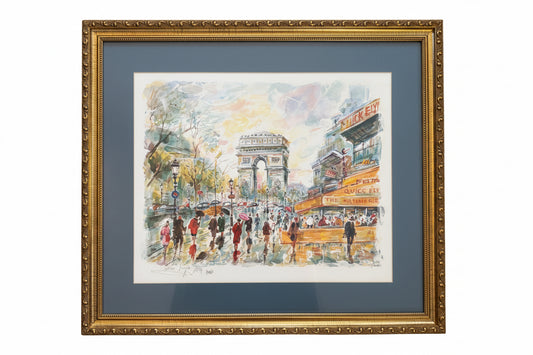Framed Signed Paris Watercolor – Arc de Triomphe, 1994