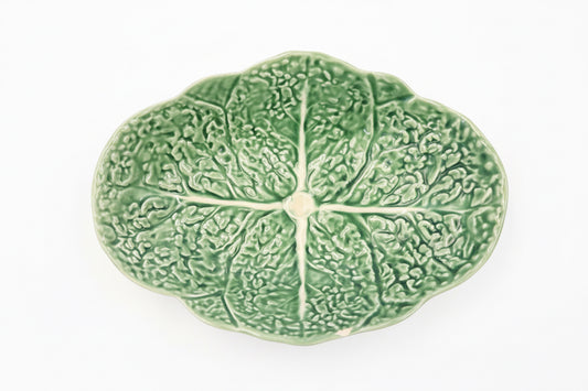 Bordallo Pinheiro Portuguese Cabbage Leaf Serving Dish