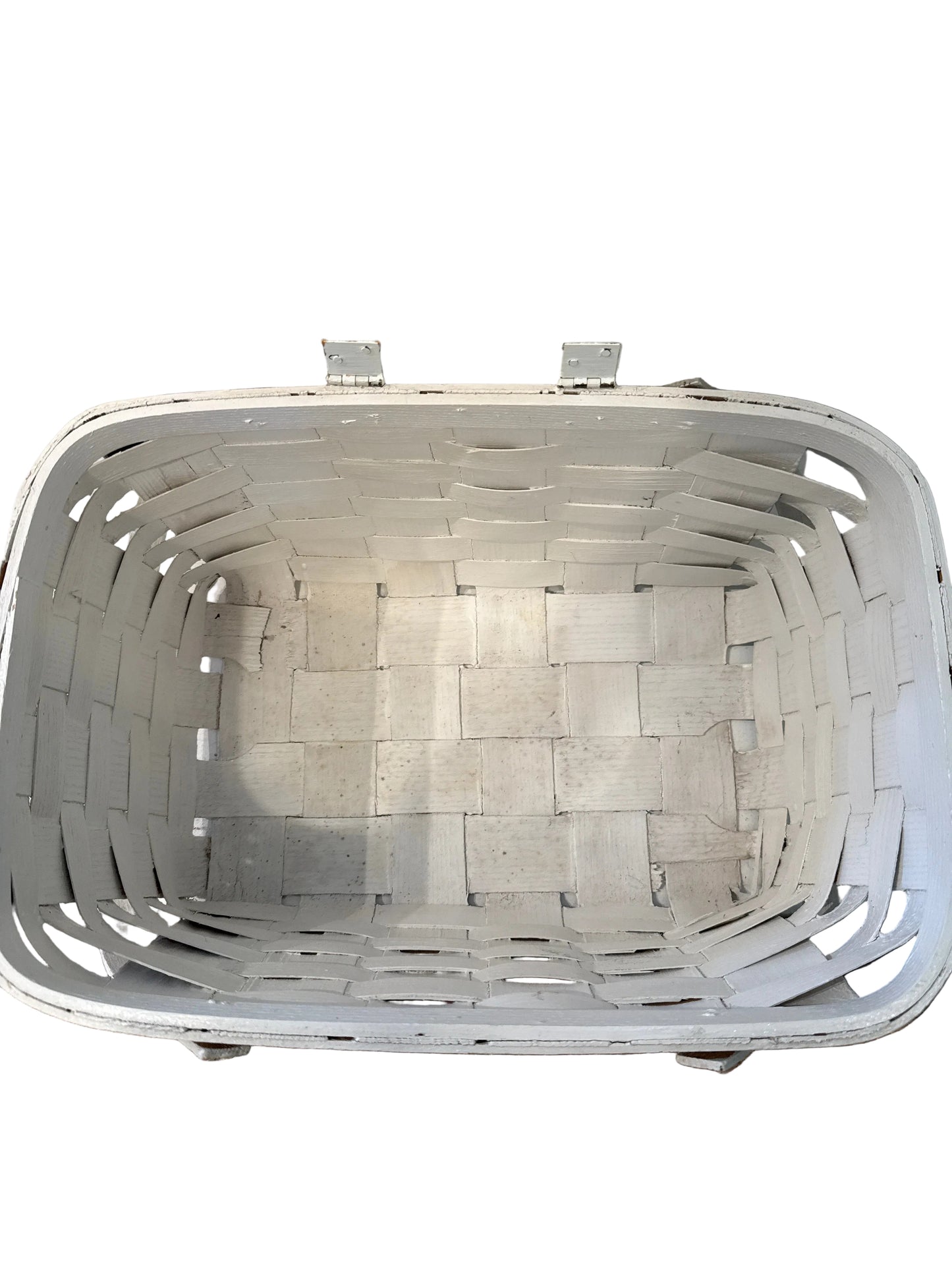 Vintage painted picnic basket