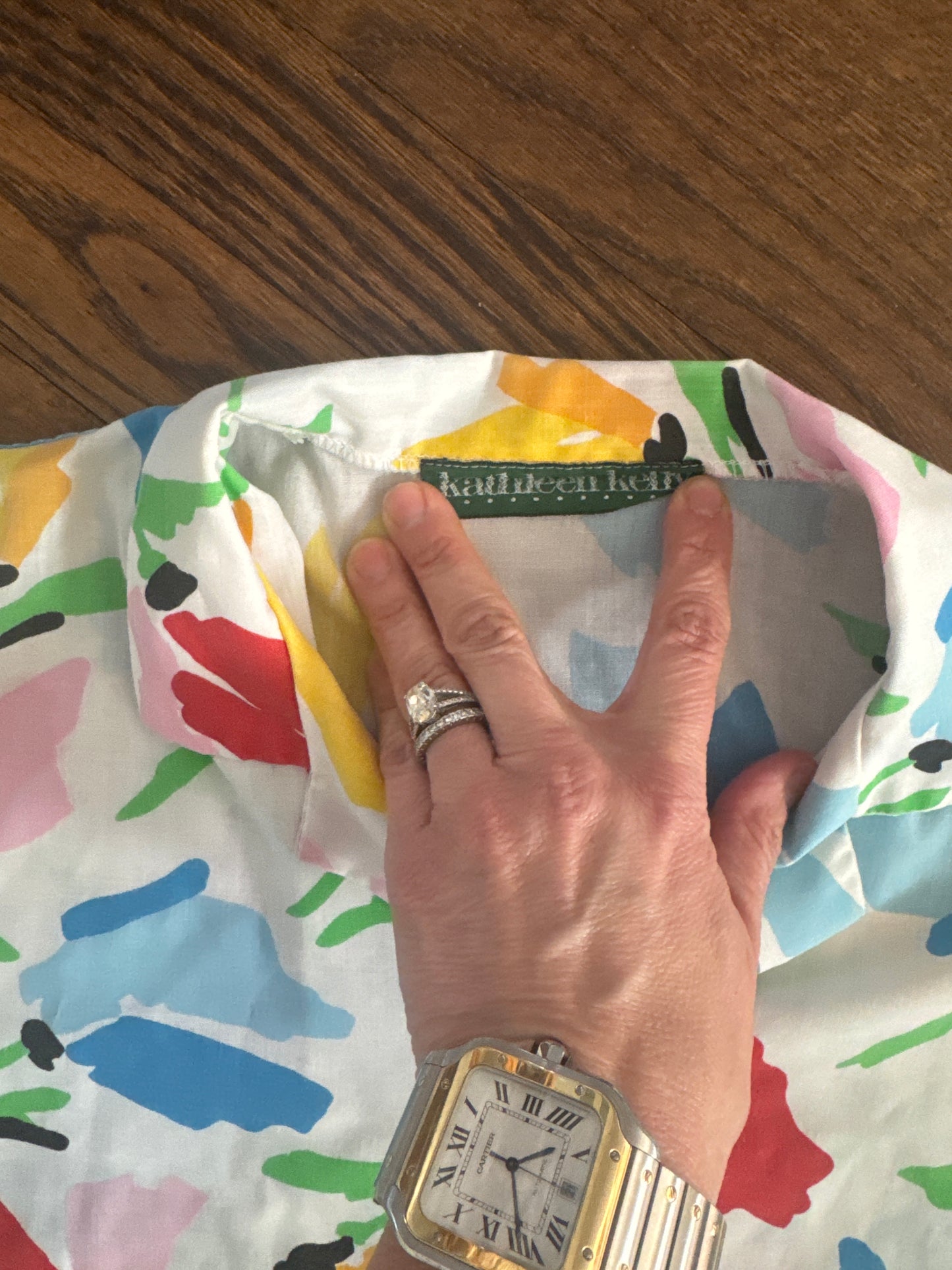 1980s perfectly worn cotton abstract button up