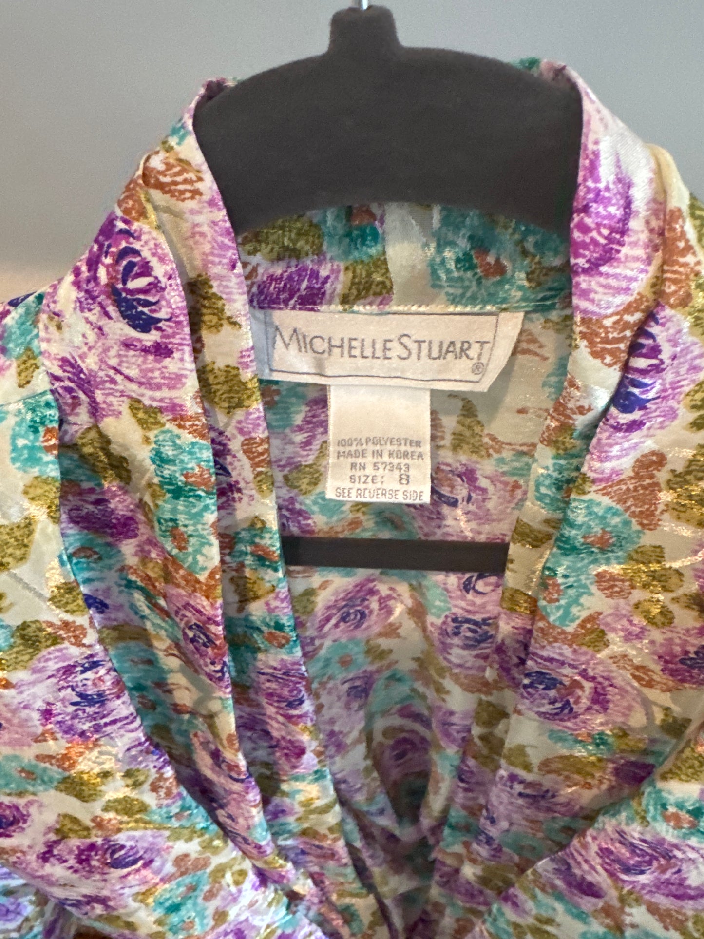 1980s floral blouse