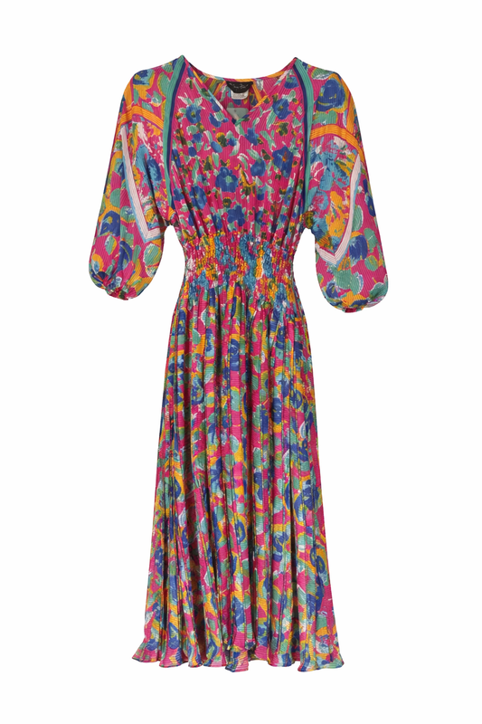 Diane freis colorful floral dress